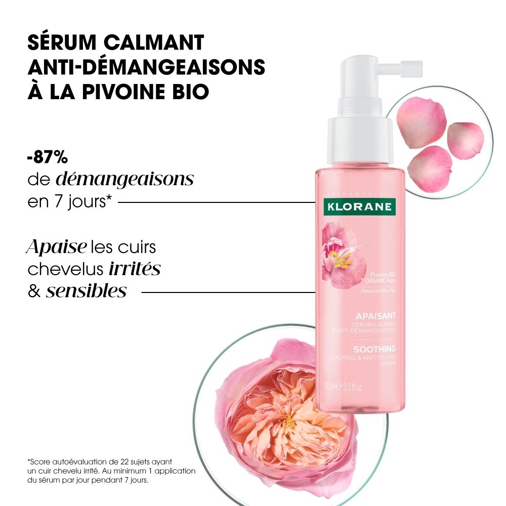 KLORANE Sérum SOS à la Pivoine BIO, flacon 100ml avec applicateur.