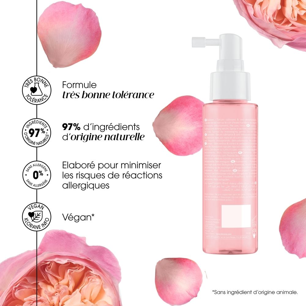 KLORANE Sérum SOS à la Pivoine BIO, flacon 100ml avec applicateur.