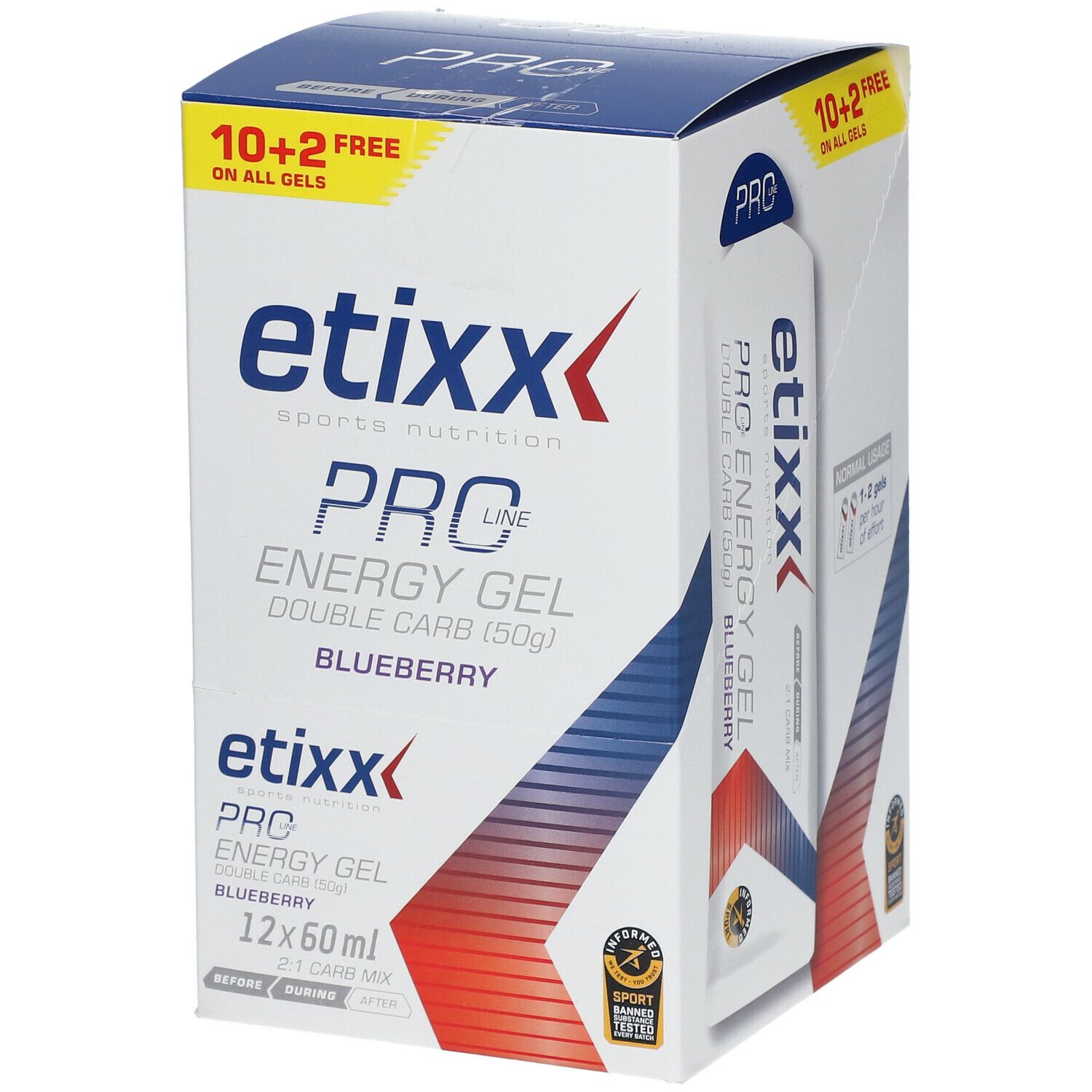 etixx Double Carb Energy Gel PRO LINE Heidelbeere