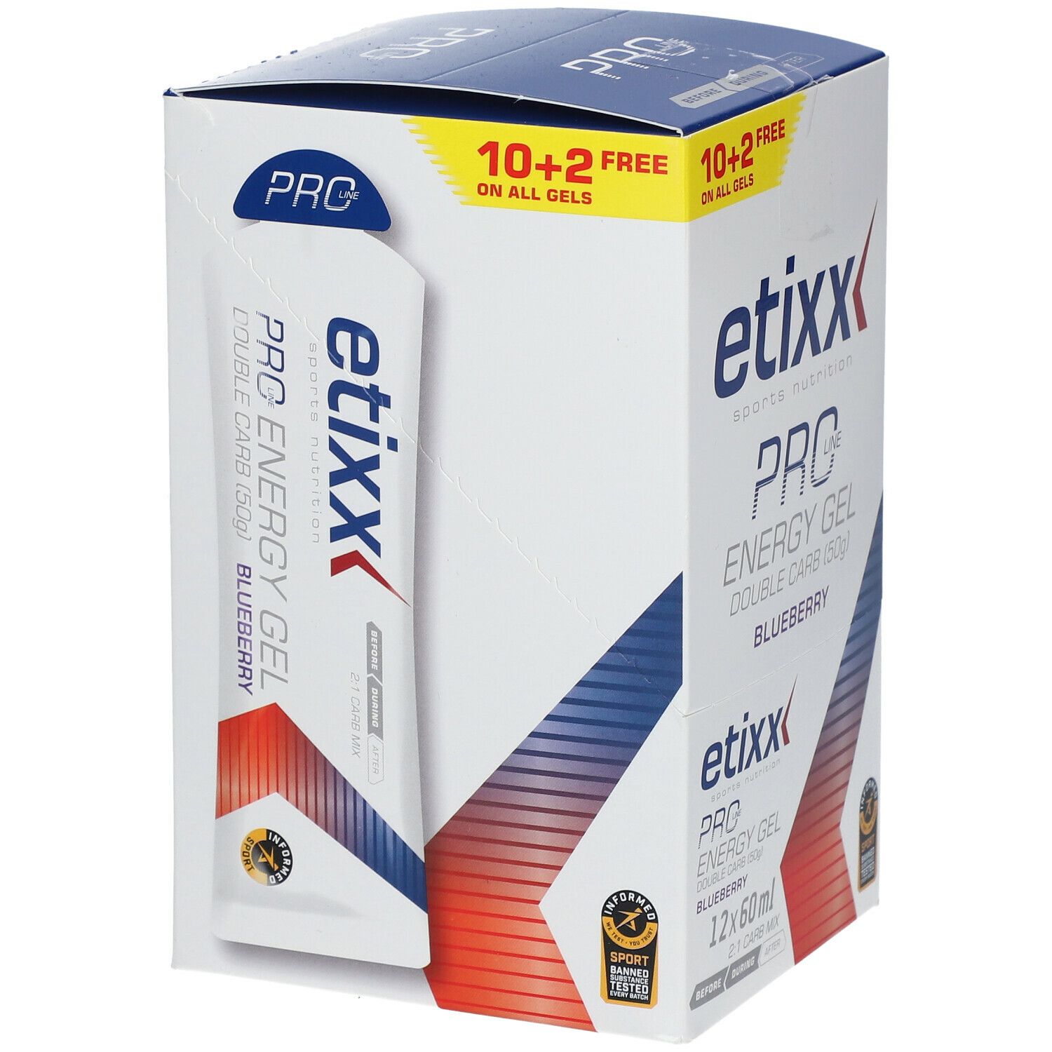 etixx Double Carb Energy Gel PRO LINE Heidelbeere
