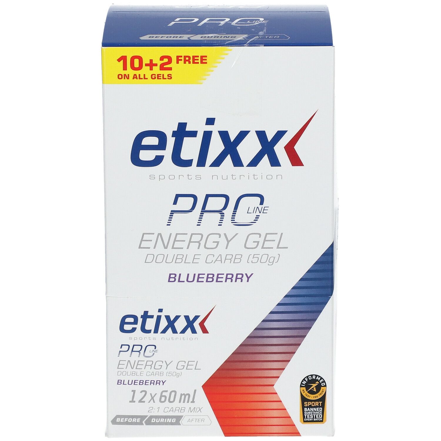etixx Double Carb Energy Gel PRO LINE Heidelbeere