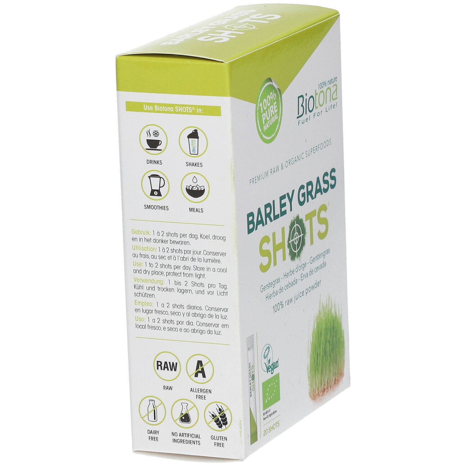 Biotona Barley Grass Raw Shots Bio