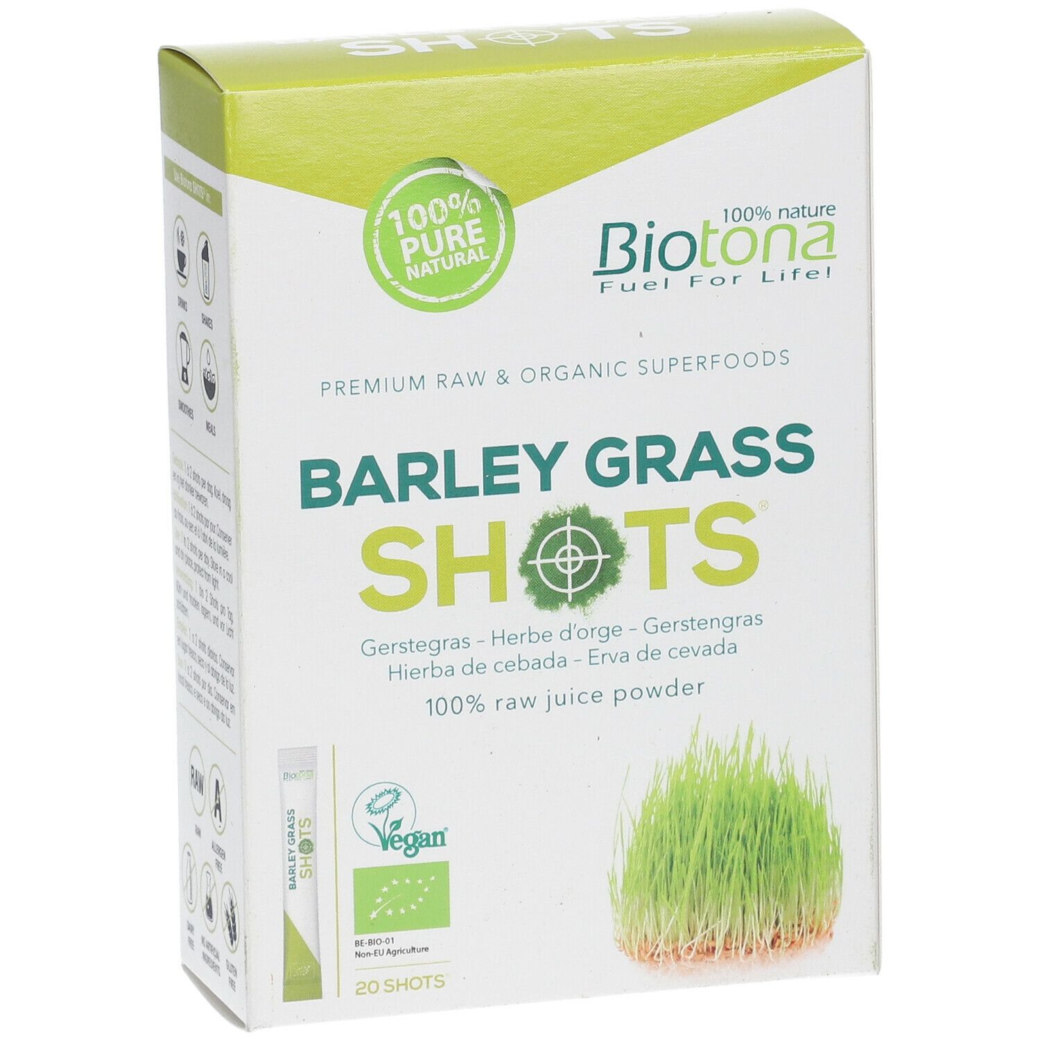 Biotona Barley Grass Raw Shots Bio