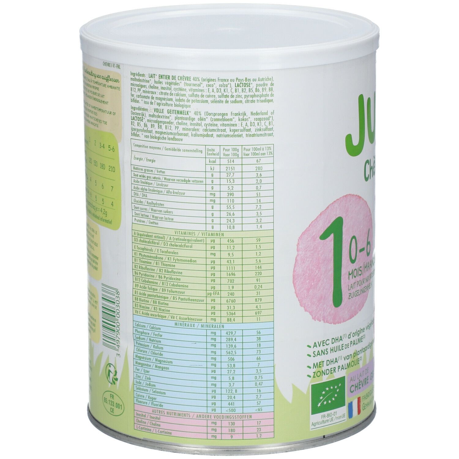 Lait de Chèvre Lait Infantile 1er âge 900g – 0-6 mois