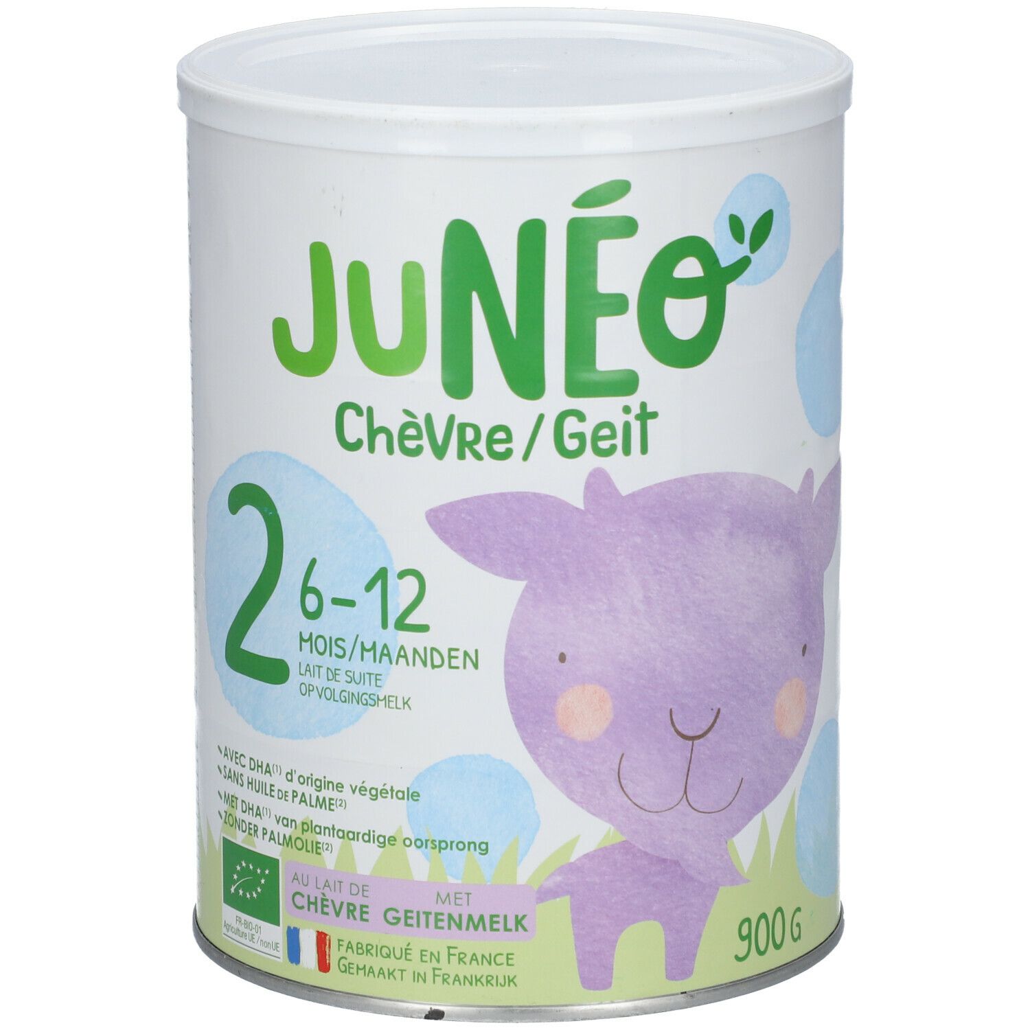 Junéo Chèvre Lait Infantile 2ème âge 900g – 6-12 mois