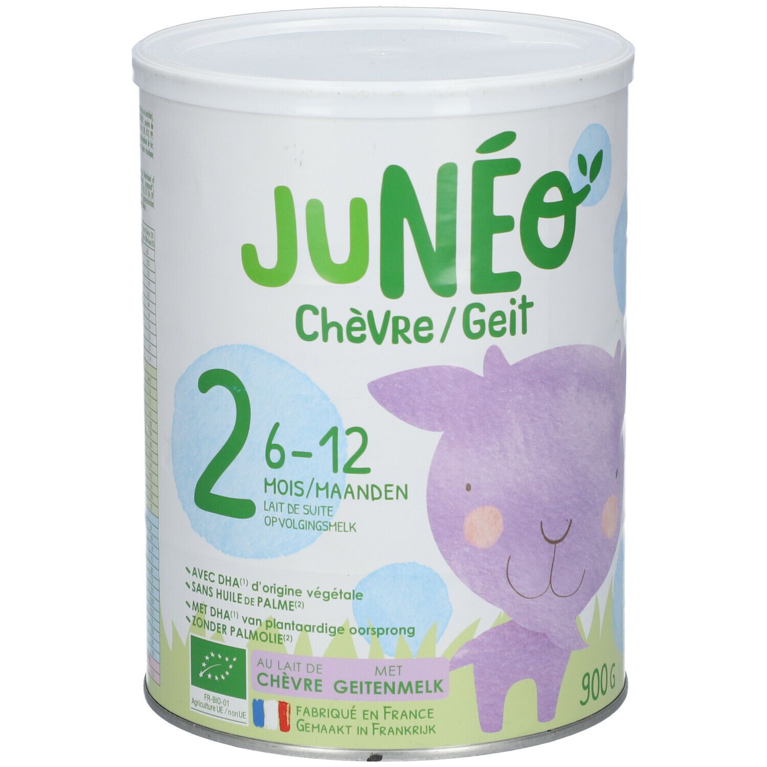 Junéo Chèvre Lait Infantile 2ème âge 900g – 6-12 mois