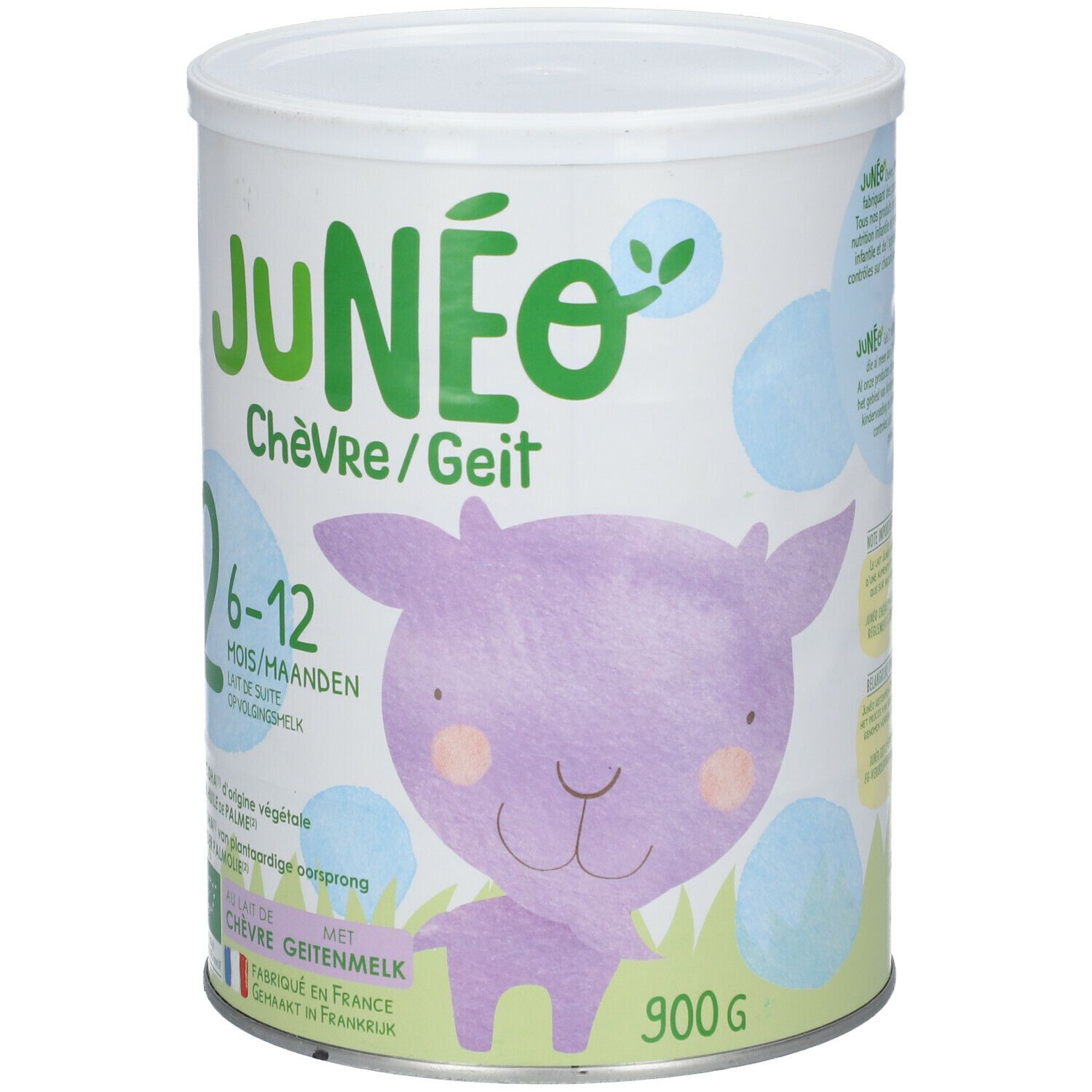Junéo Chèvre Lait Infantile 2ème âge 900g – 6-12 mois