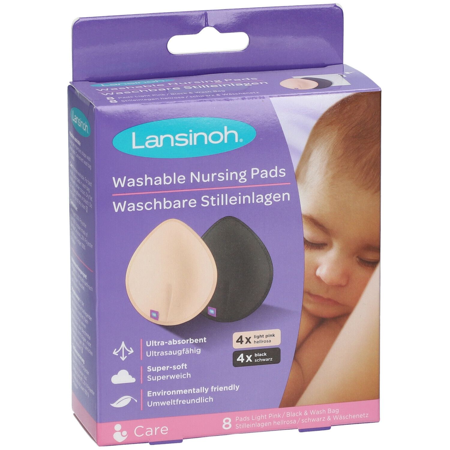 Lansinoh® Coussinets d'allaitement lavables Couleurs