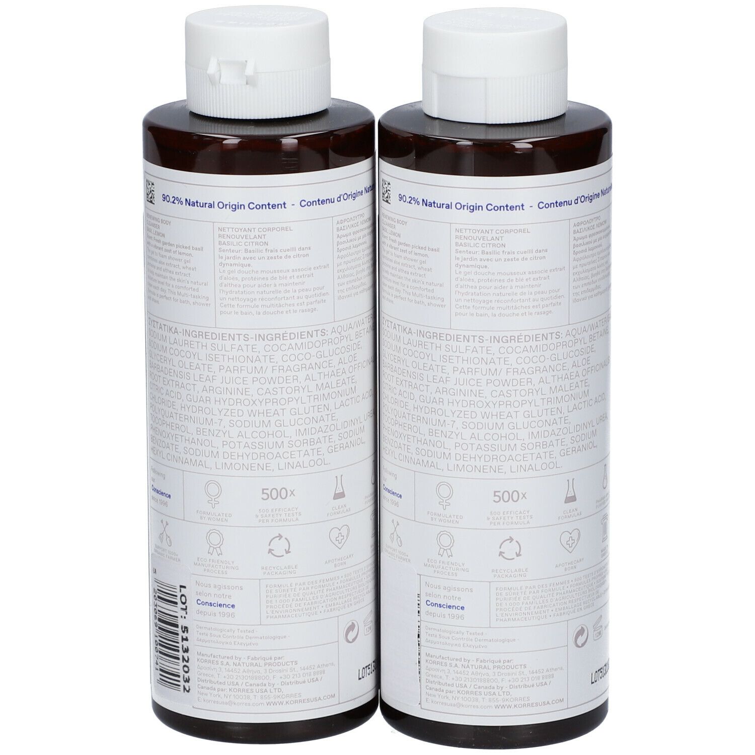 KORRES® Renewing Body Cleanser Basilikum & Zitrone