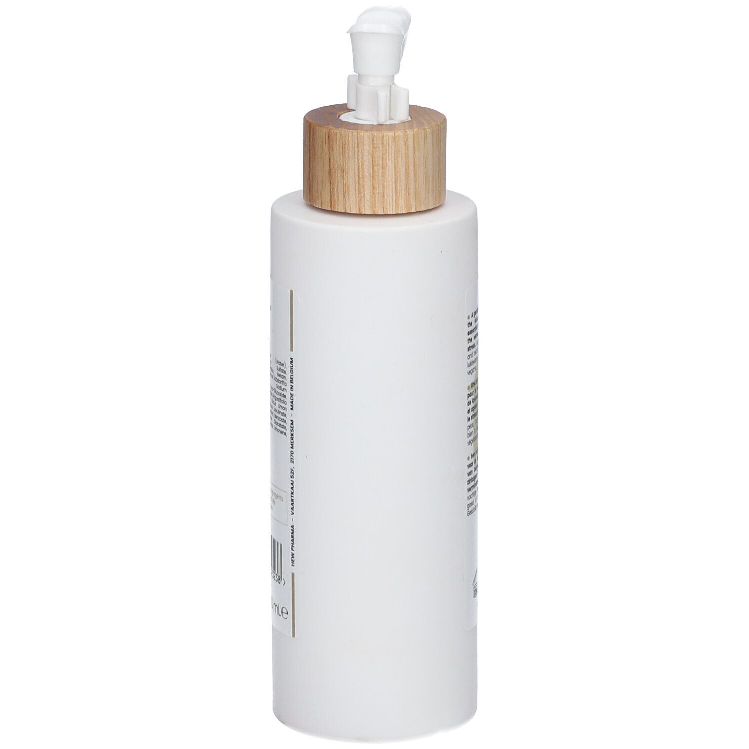 Tinge Delicate Body Wash mit Pumpspender und Holzdeckel.