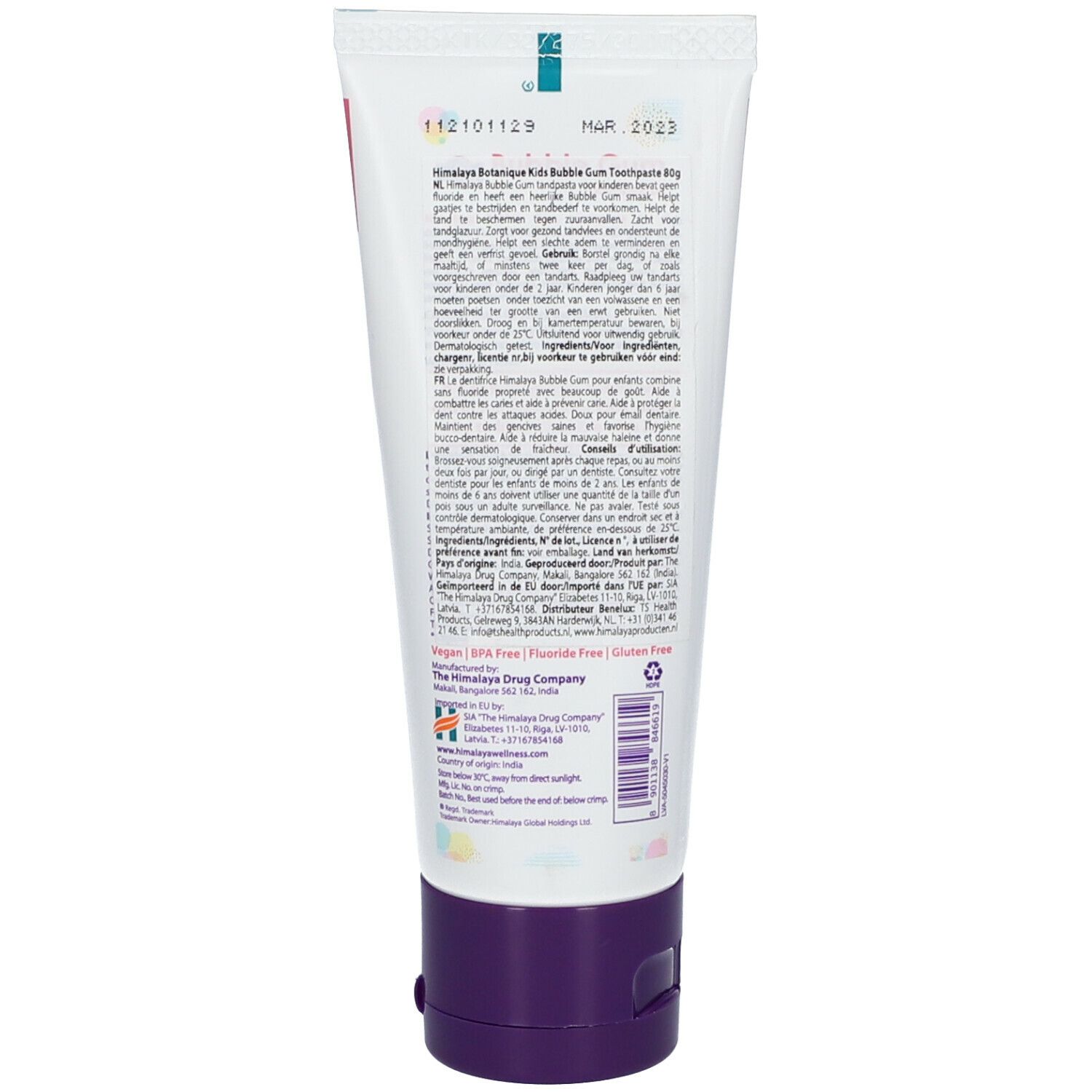 HIMALAYA® Botanique Kids Dentifrifce Bubble gum