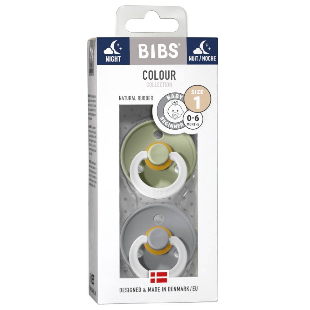 BIBS® BIBS COULEUR Tétines Nuit Cloud  0 - 6 mois Taille 1