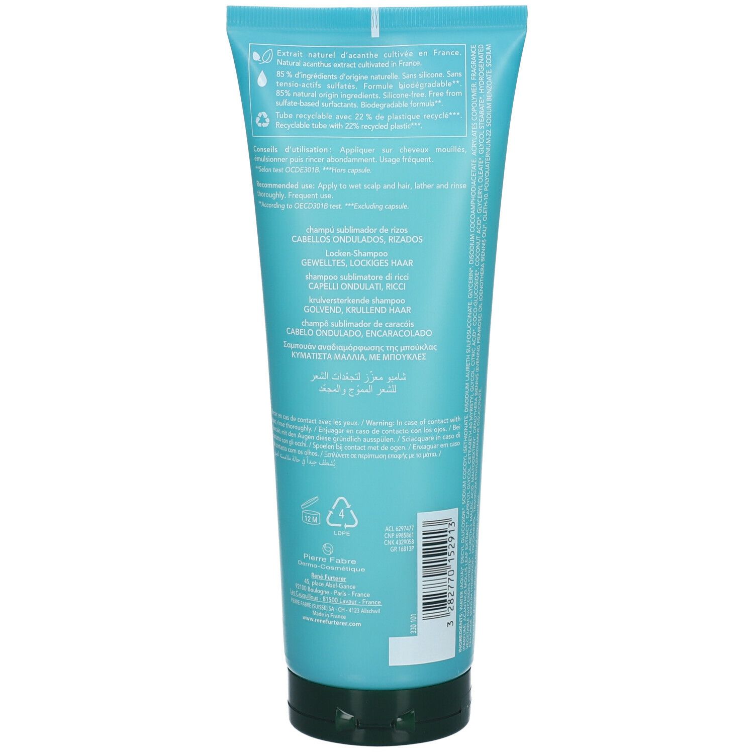 René Furterer Sublime Curl Shampooing Sublimateur de Boucles + 50 ml GRATUIT