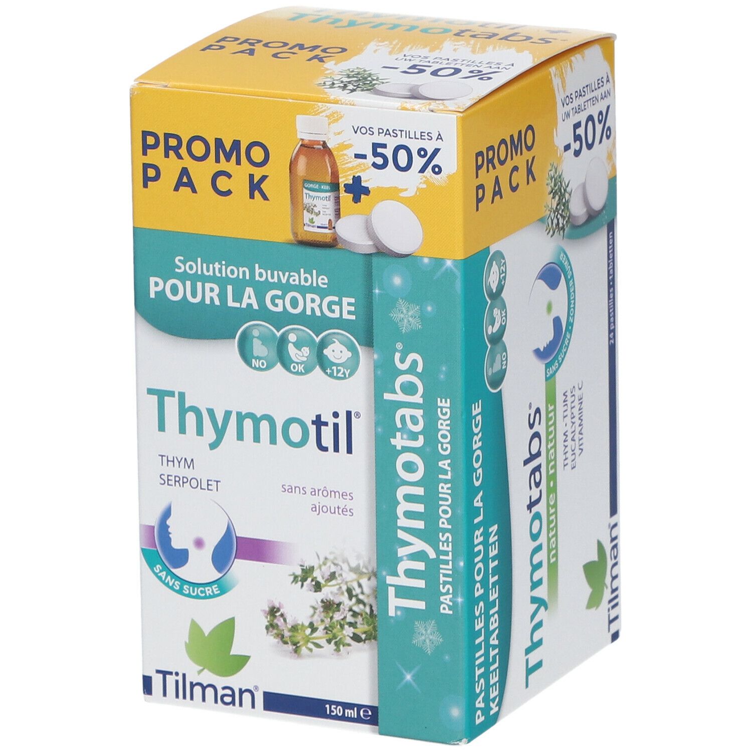 Thymotil® Sirop Gorge + Thymotabs® nature