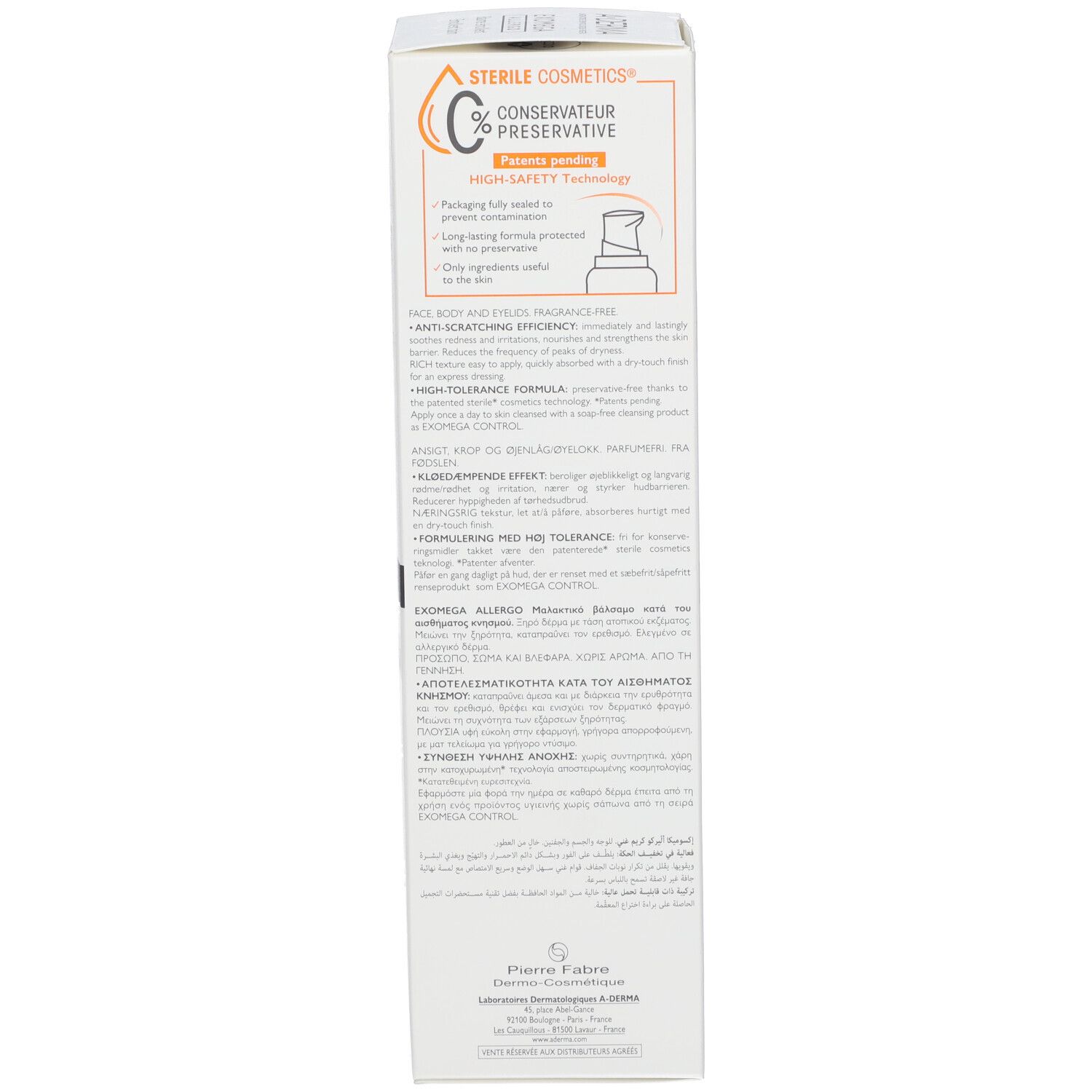 A-DERMA EXOMEGA EXOMEGA ALLERGO - Weichmachender Balsam