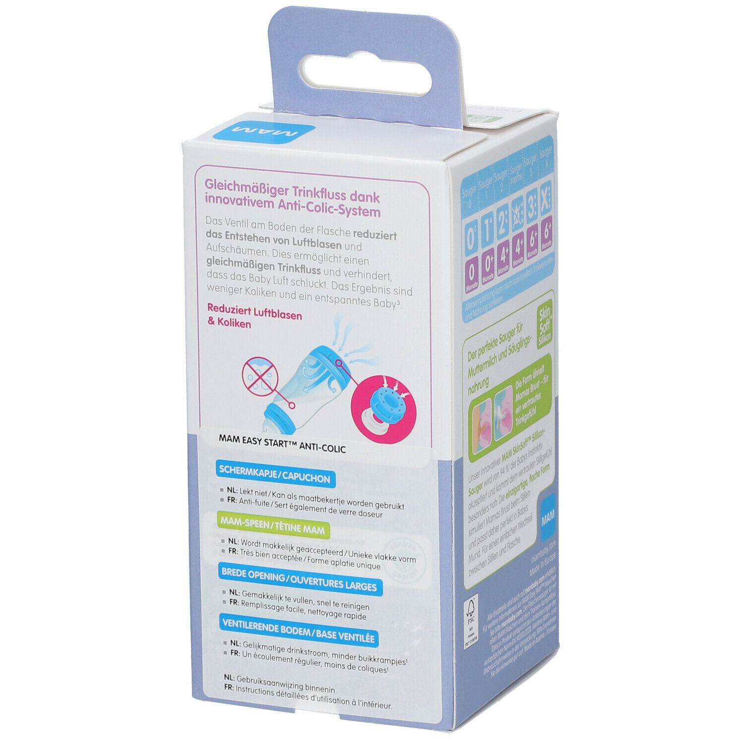 MAM Biberon Easy Start™ anti-colique 160 ml +0 mois (Couleur non selectionnable)