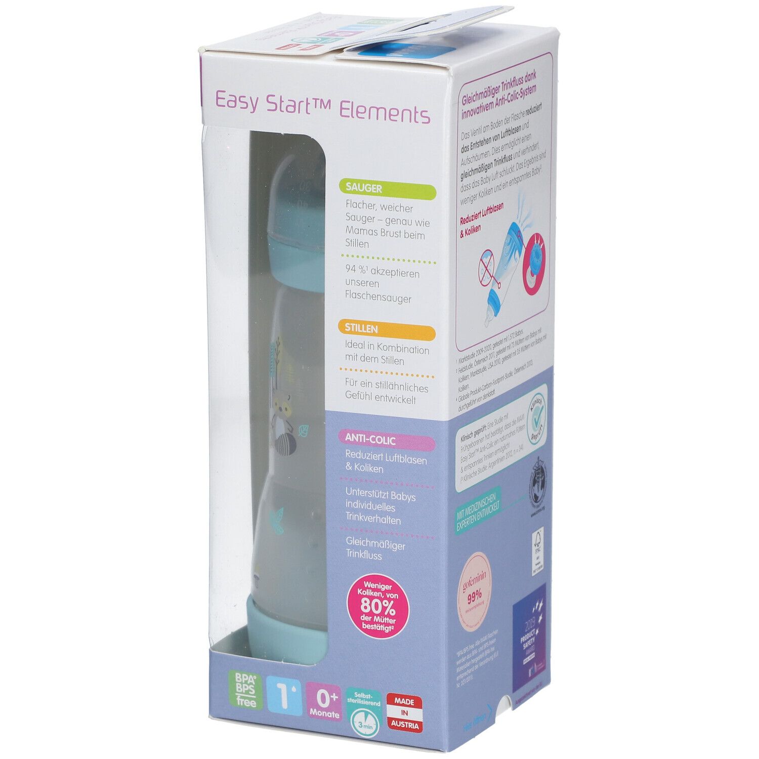 MAM Biberon Easy Start™ anti-colique 160 ml +0 mois (Couleur non selectionnable)