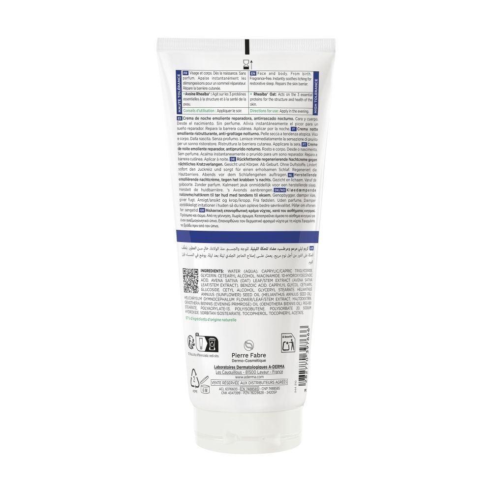 Tube mit weißer Creme und blauen Akzenten. Enthält Textinformationen und ein Logo.