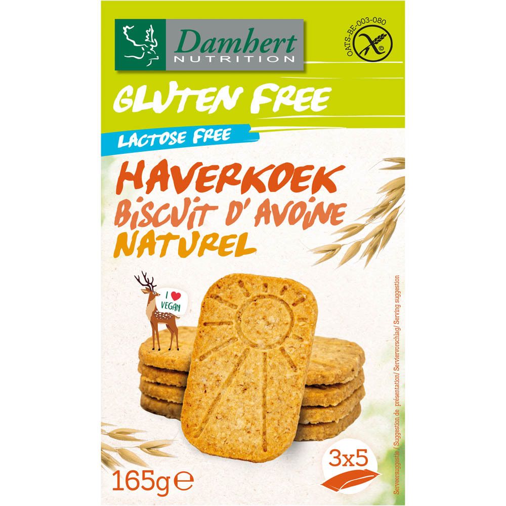 Damhert Gluten Free Natürlicher Haferkeks