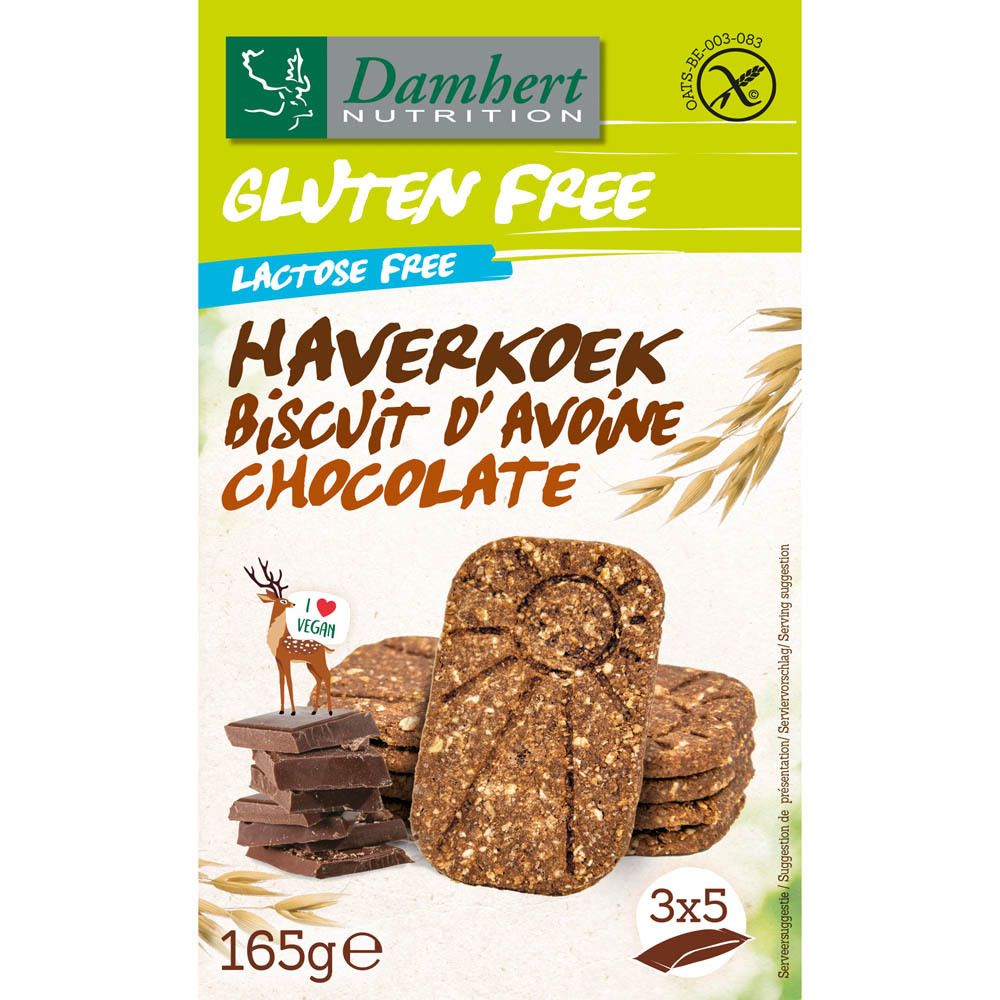 Damhert Gluten Free Biscuit d'avoine chocolat