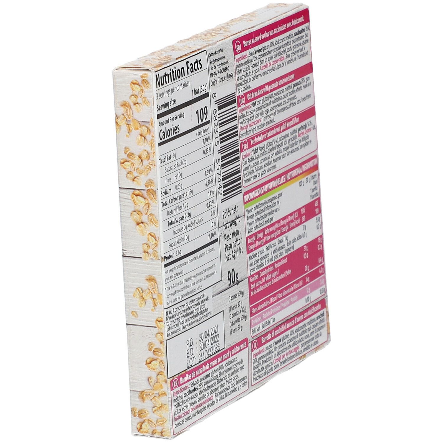 Dukan Barres au cacahuètes
