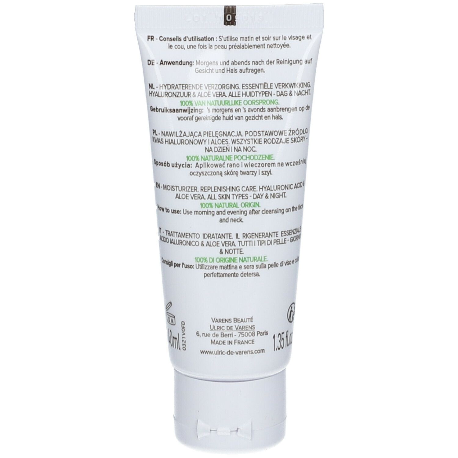 VARENS BEAUTE Acide hyaluronique & Aloe Vera