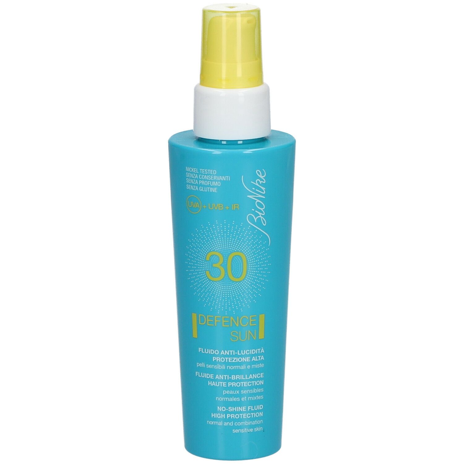 BioNike DEFENCE SUN Anti-Brillanz-Fluid SPF30 Hoher Schutz — Produktbild