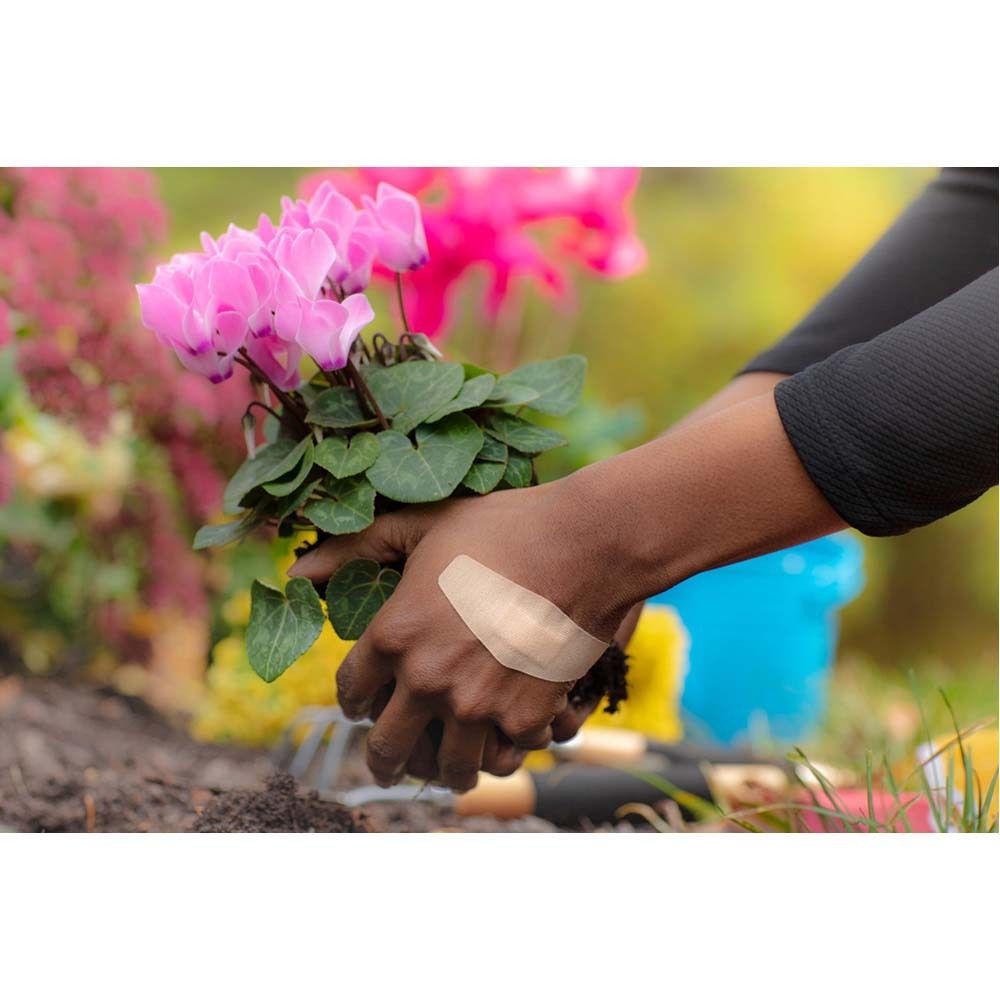 Nexcare Duo-Pflasterpackung. Enthält 20 assortierte Pflaster. Produktname und Logos sind sichtbar.