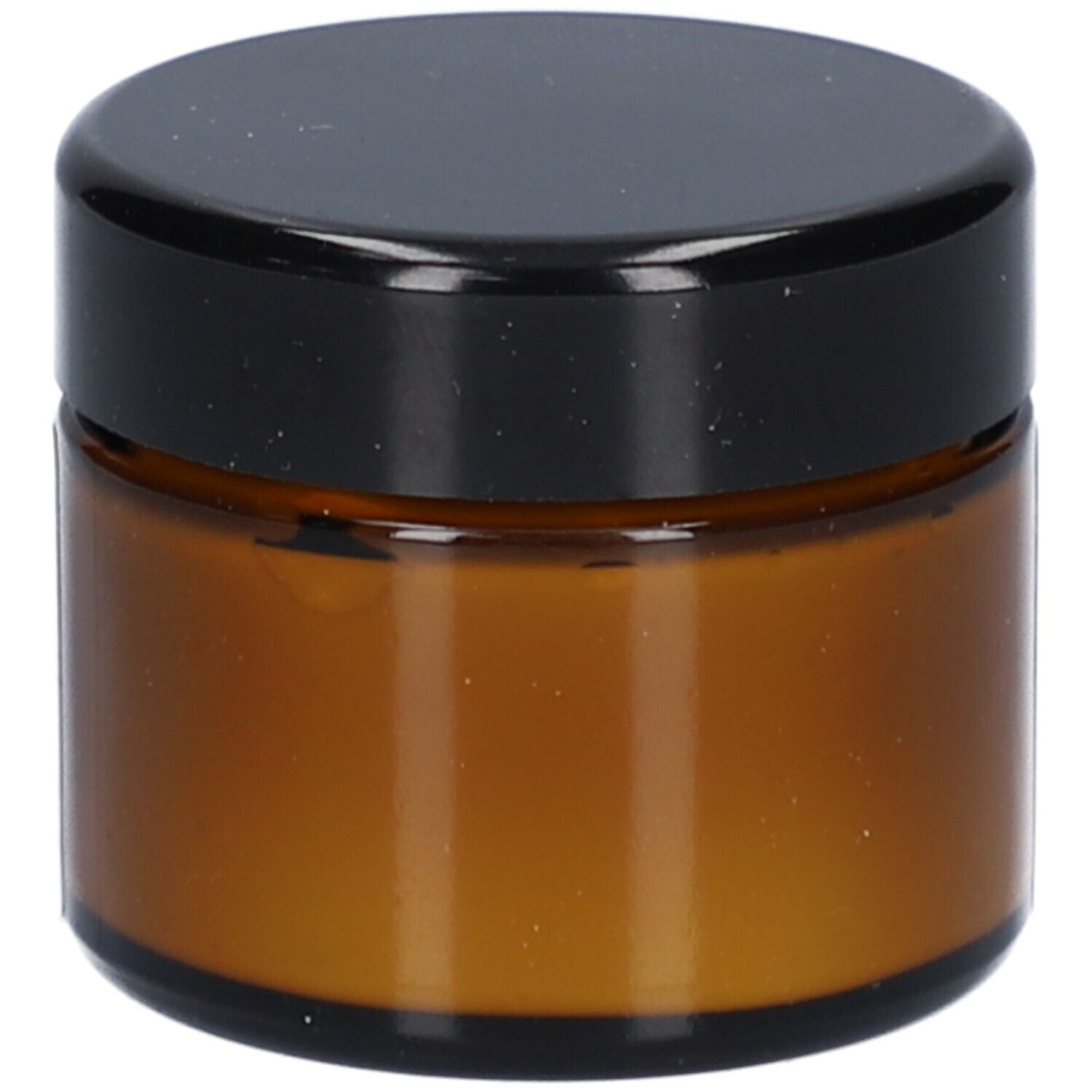 Braune Creme-Dose mit schwarzem Deckel. Keine Beschriftung sichtbar.