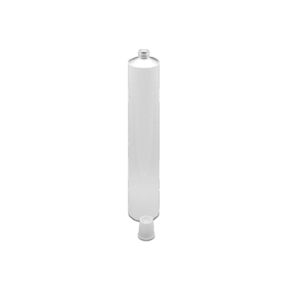 Tube en aluminium blanc avec bouchon à vis. Produit sans emballage.
