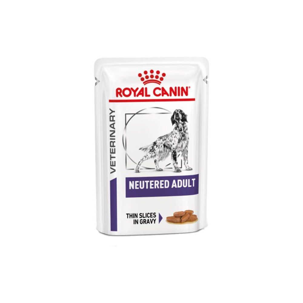 Sachet individuel de nourriture pour chien Royal Canin Neutered Adult en sauce.