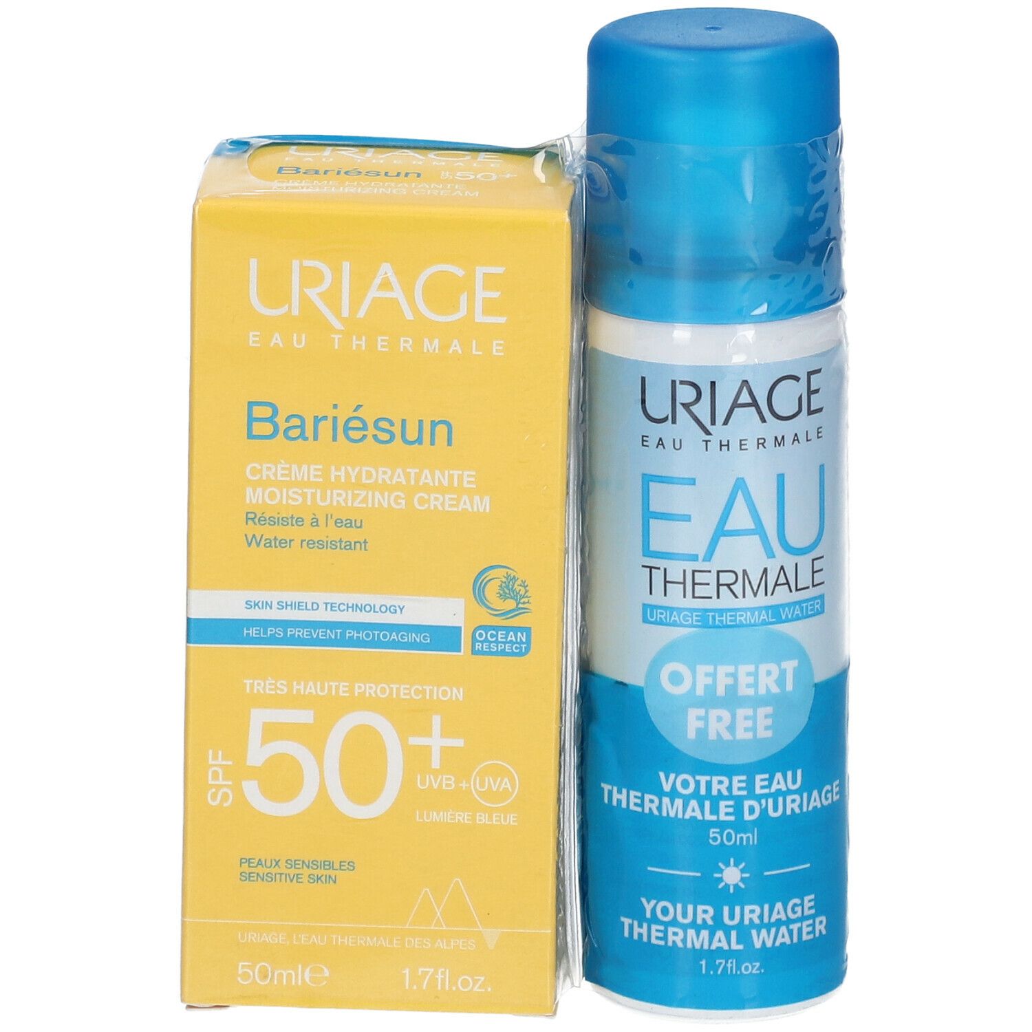 URIAGE Bariésun Crème SPF50+ + Eau thermale
