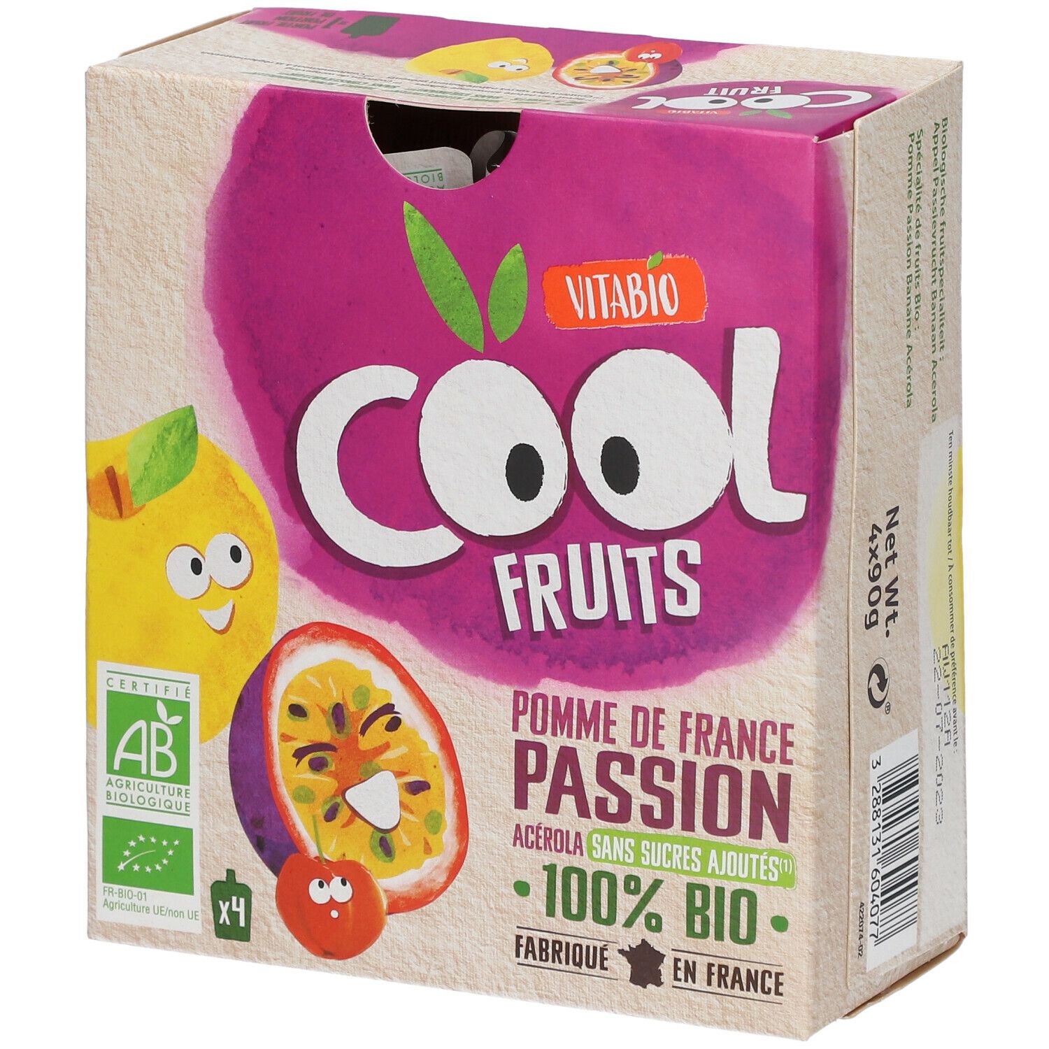 Vitabio Cool Fruits Appel - Passievrucht Bio