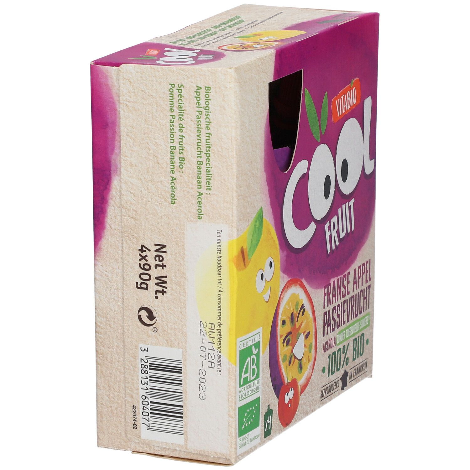 Vitabio Cool Fruits Appel - Passievrucht Bio