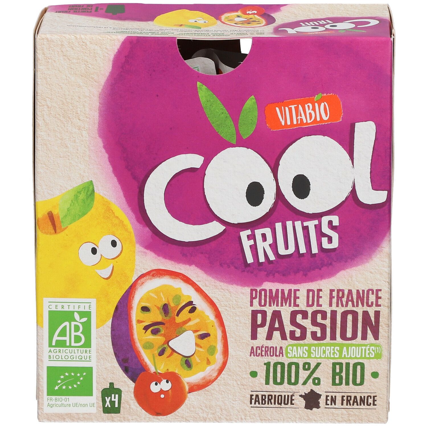 Vitabio Cool Fruits Appel - Passievrucht Bio