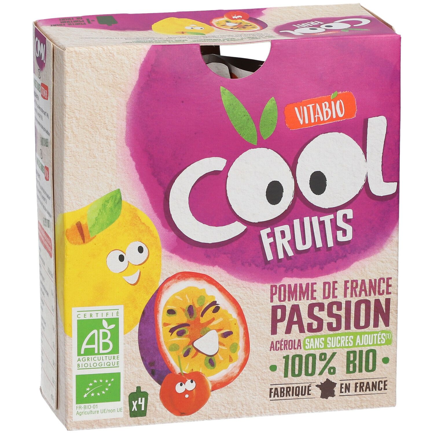 Vitabio Cool Fruits Appel - Passievrucht Bio