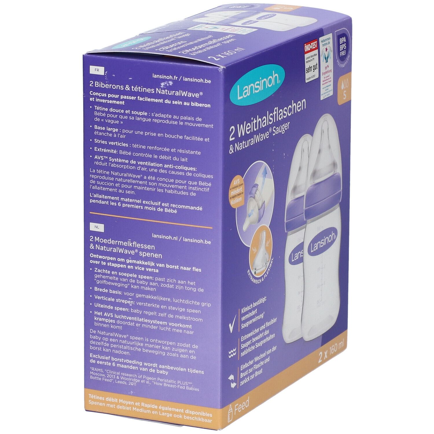 Lansinoh® Biberon avec tétine Natural Wave®