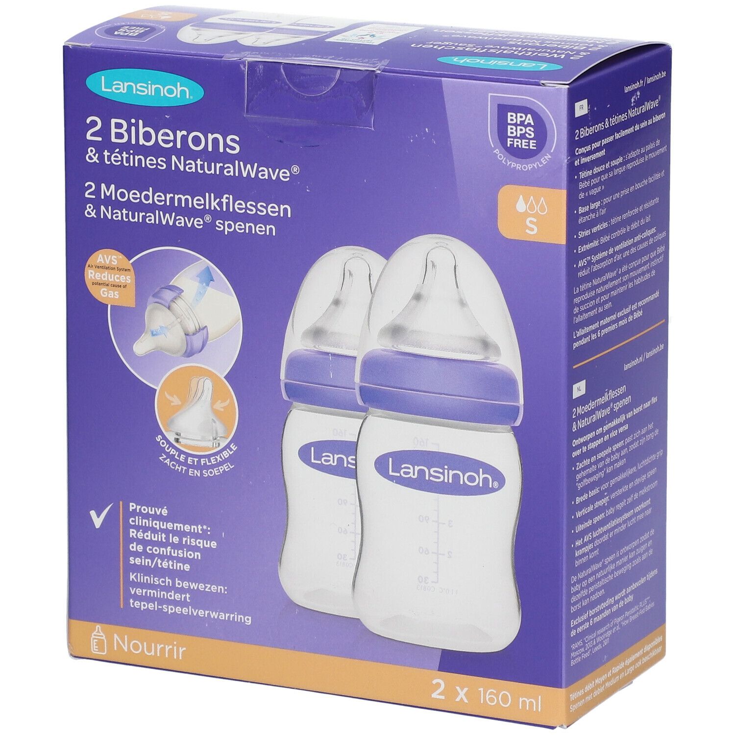 Lansinoh® Biberon avec tétine Natural Wave®