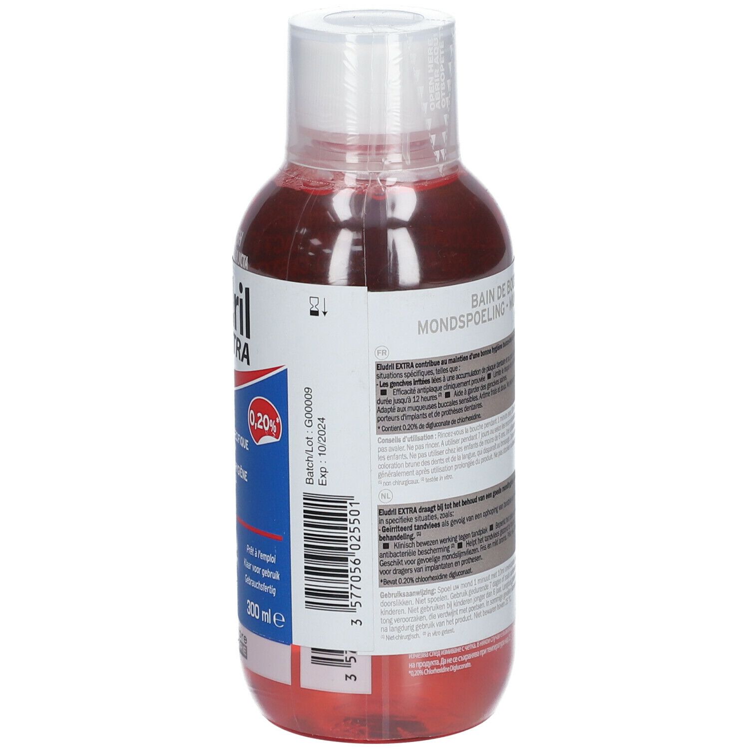 Eludril Extra 0,2% - Bain de bouche - 300 ml