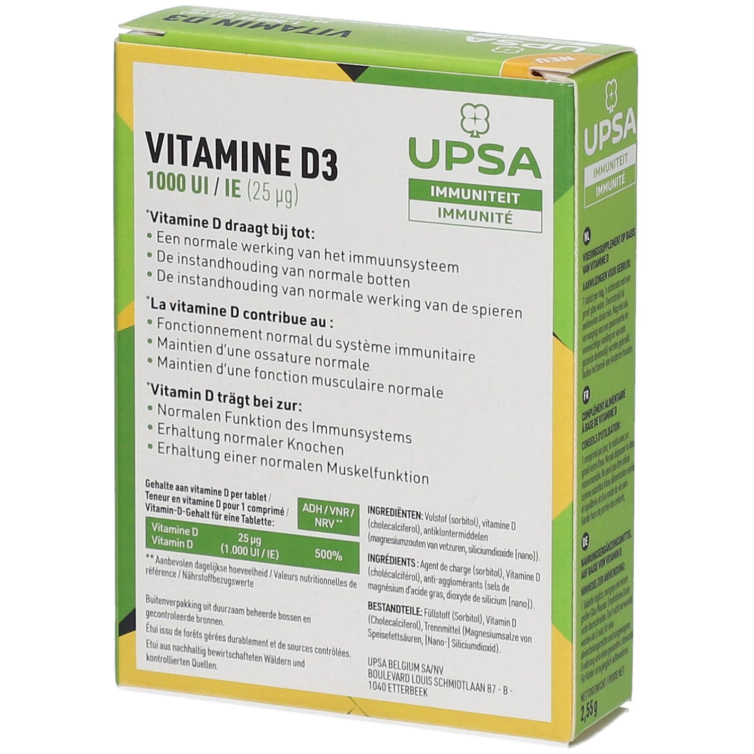 UPSA Immunité Vitamine D3 1000 UI