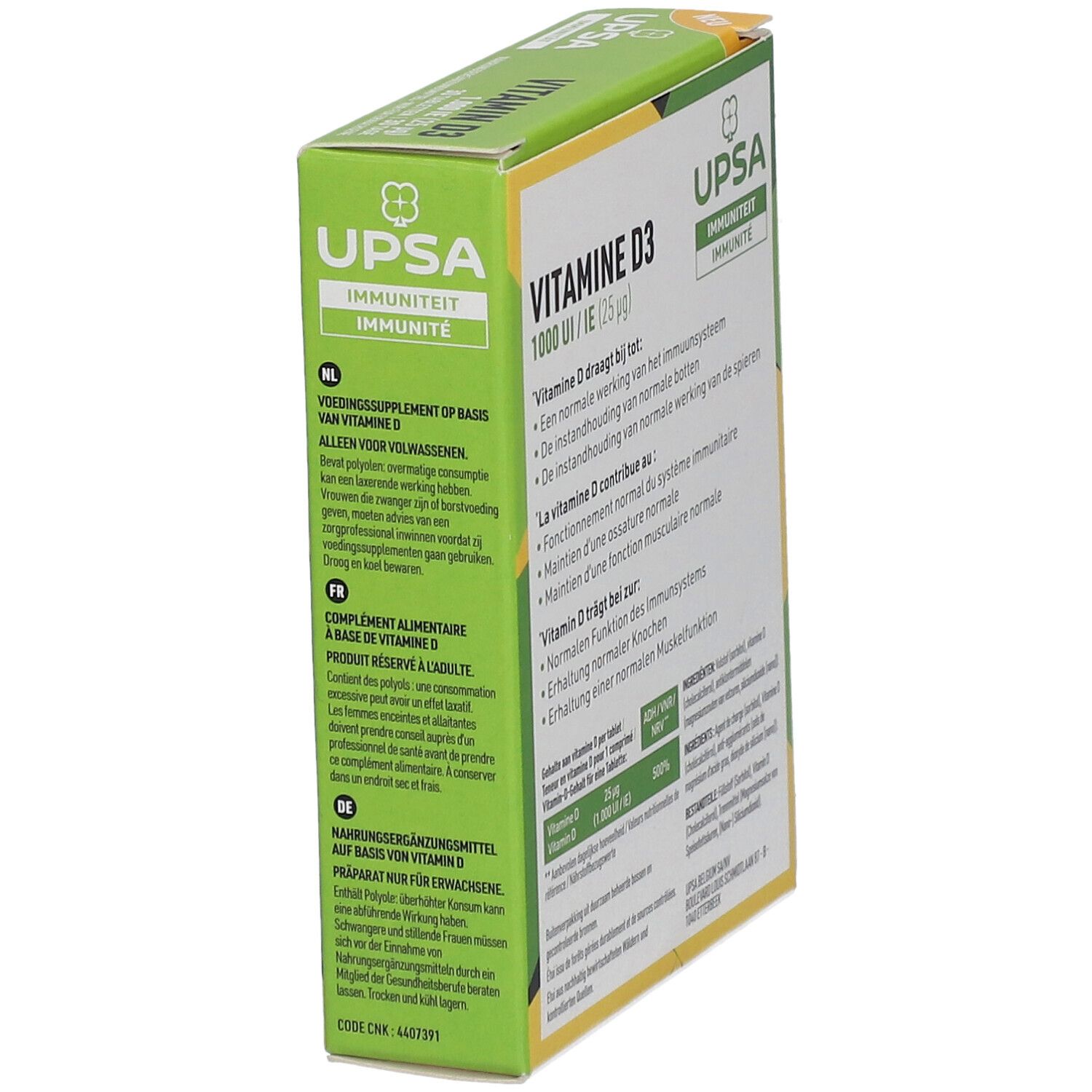 UPSA Immunité Vitamine D3 1000 UI
