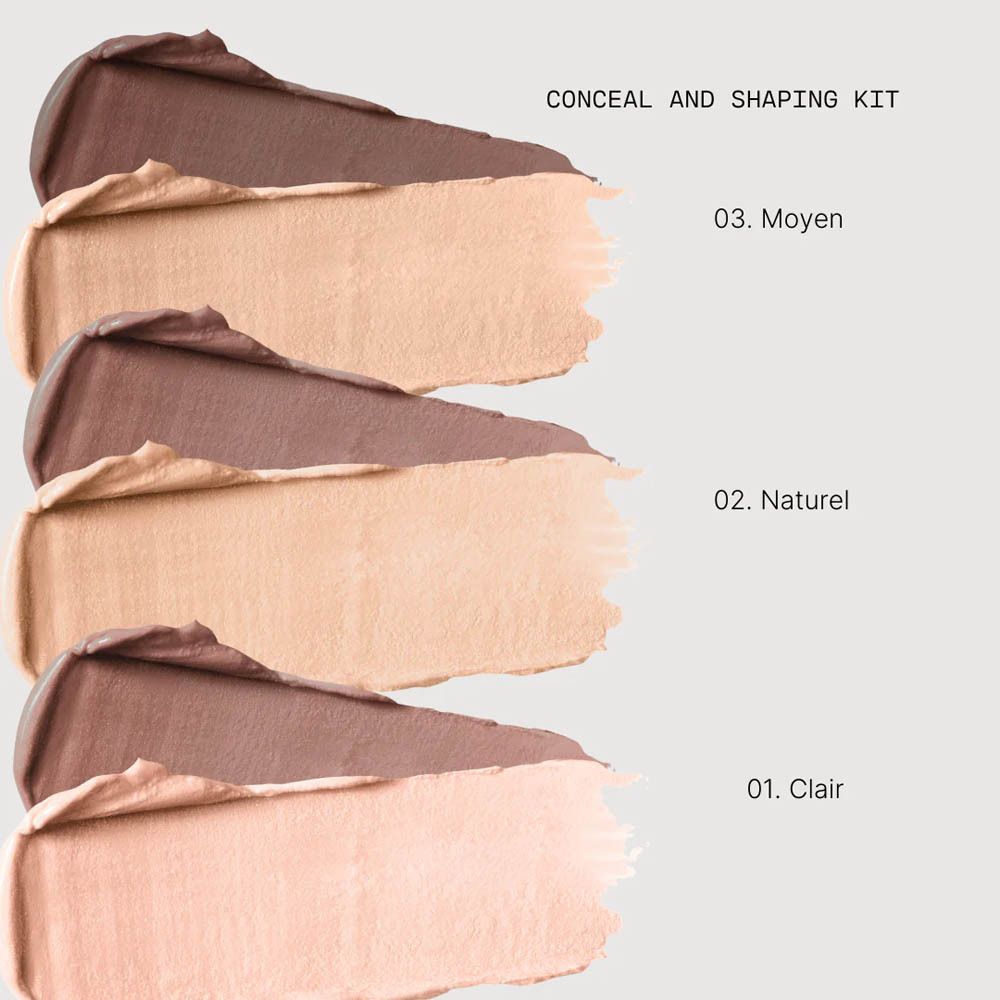 LES COULEURS DU NOIR Conceal and shaping kit 01 Clair