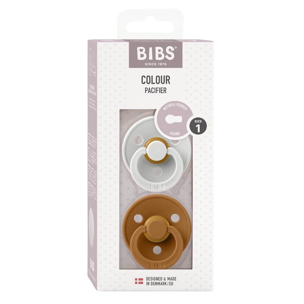 BIBS® BIBS COULEUR Tétines Noisette - Fleur 0 - 6 mois Taille 1