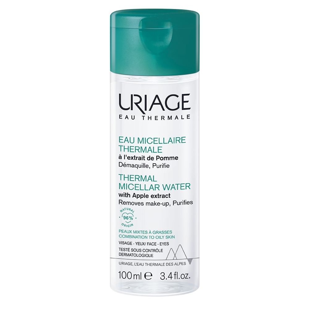 Uriage Eau Micellaire Thermale peaux mixtes à grasses: 3-en-1 nettoie, démaquille, purifie.