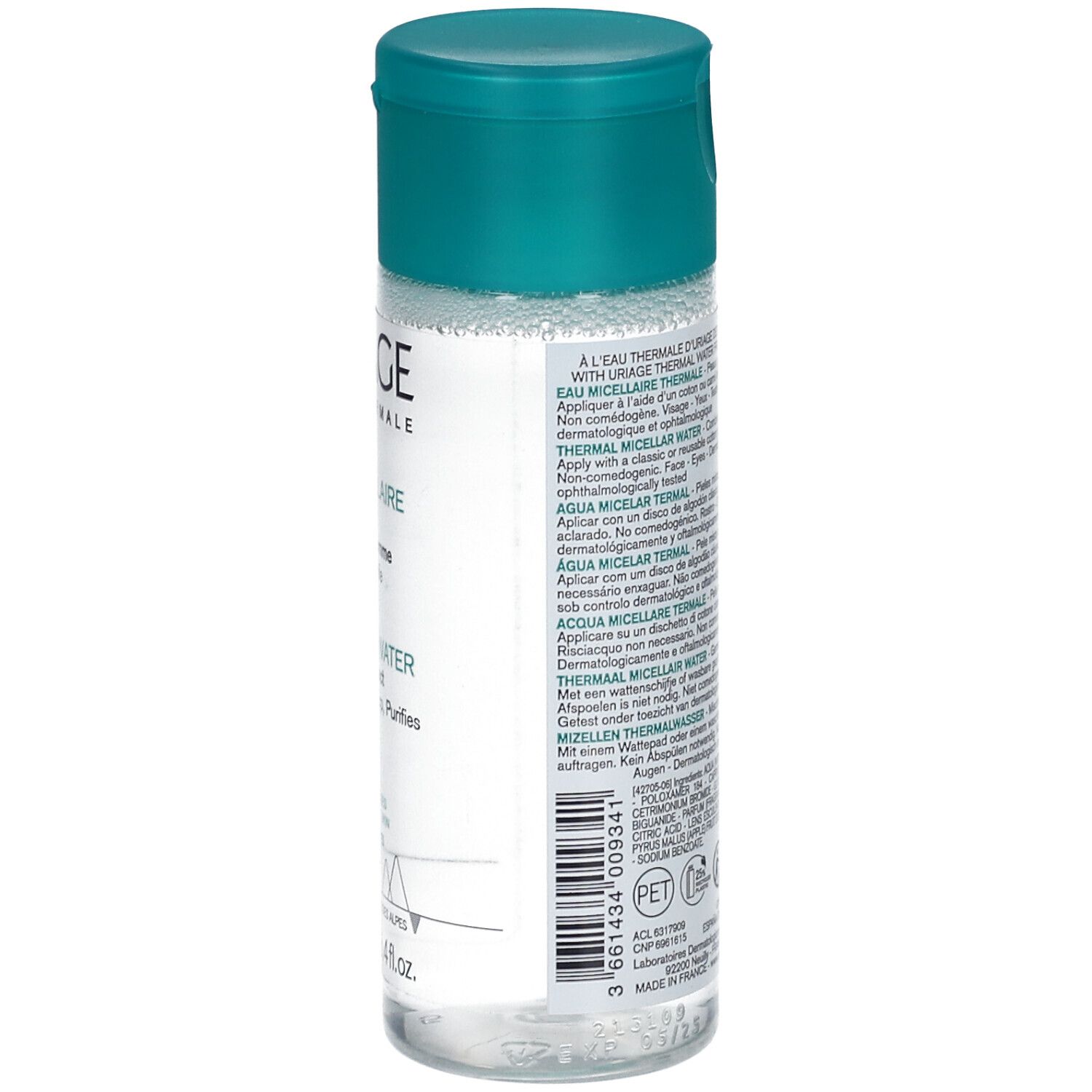 Uriage Thermal Micellar Water mit Apfelextrakt für Mischhaut bis fettige Haut, 100ml.