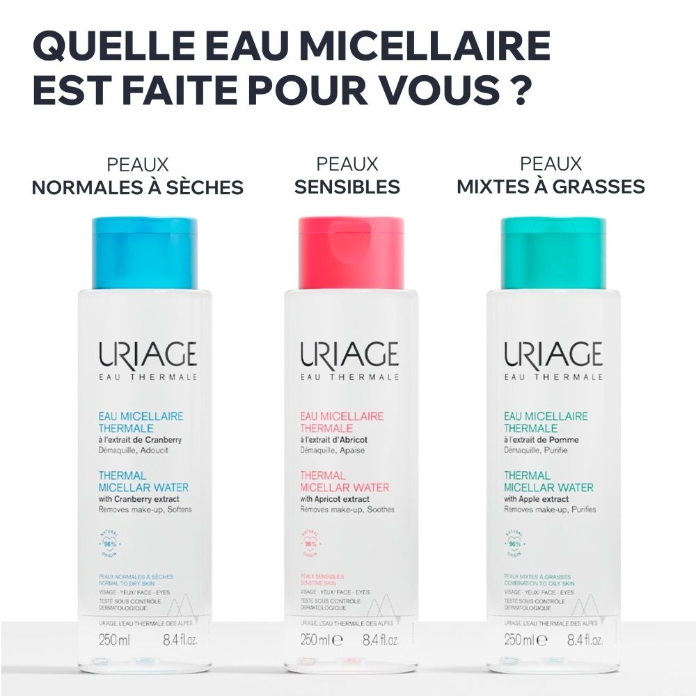 Uriage Eau Micellaire Thermale: Raffineur de pores, estompe les irrégularités.