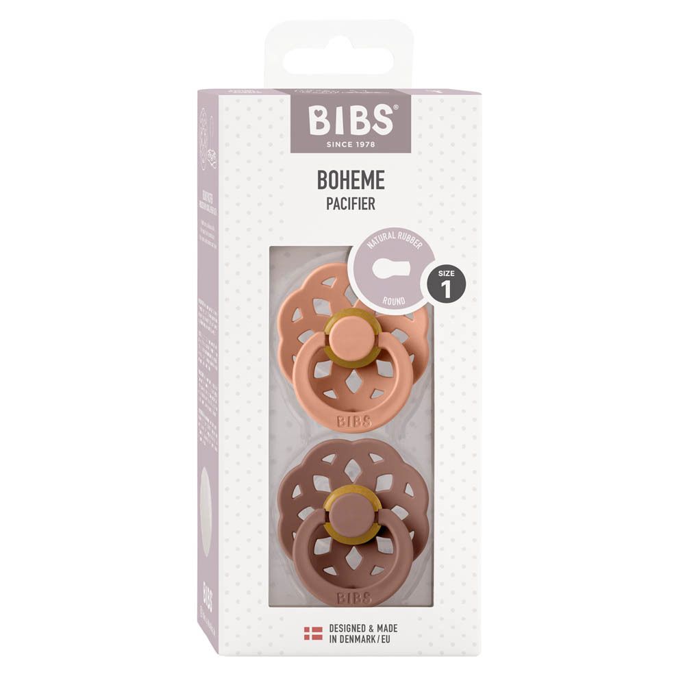 BIBS® BIBS BOHEME Tétines Pêche - Marmotte 0 - 6 mois Taille 1