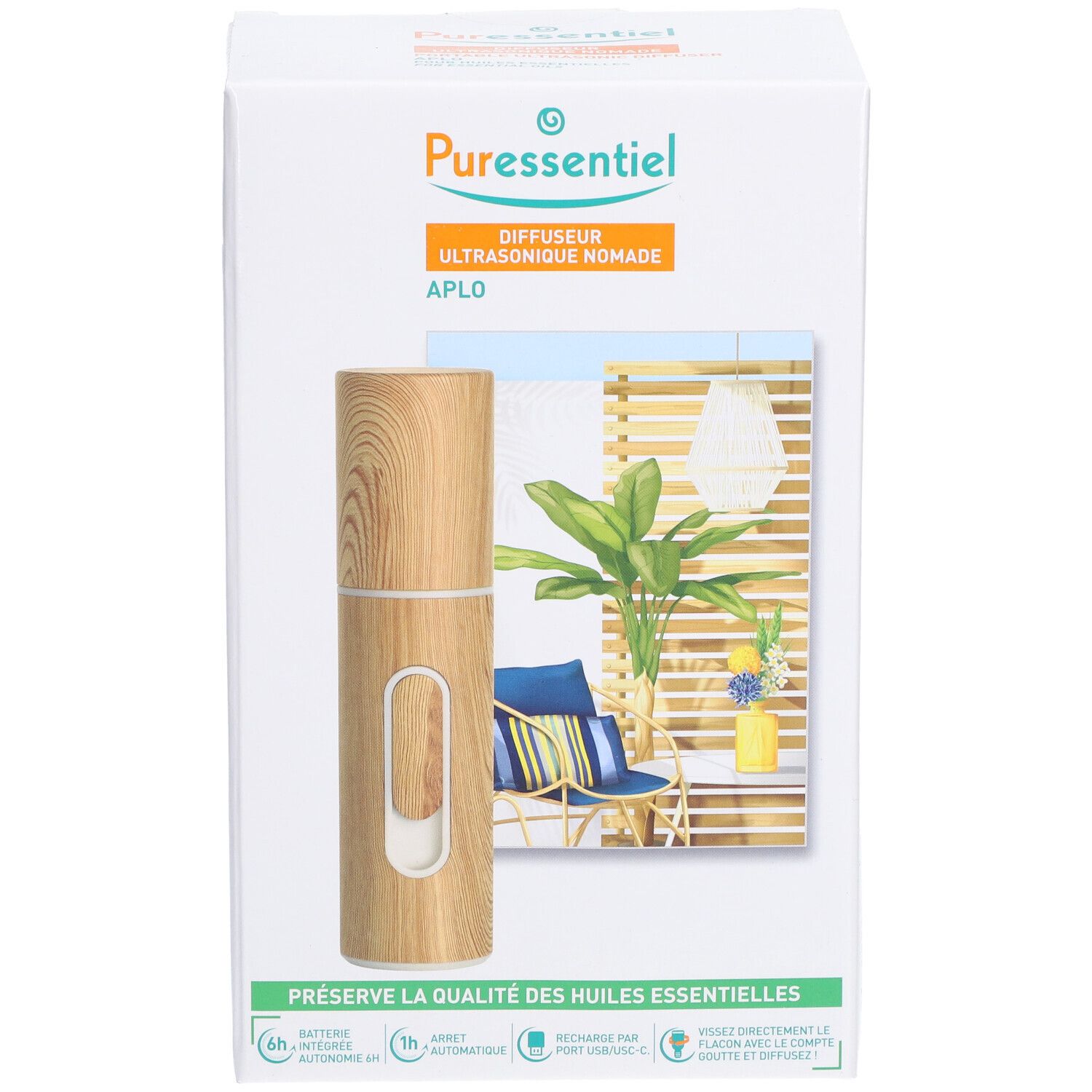 PURESSENTIEL APLO Diffuseur ultrasonique nomade d'huiles essentielles