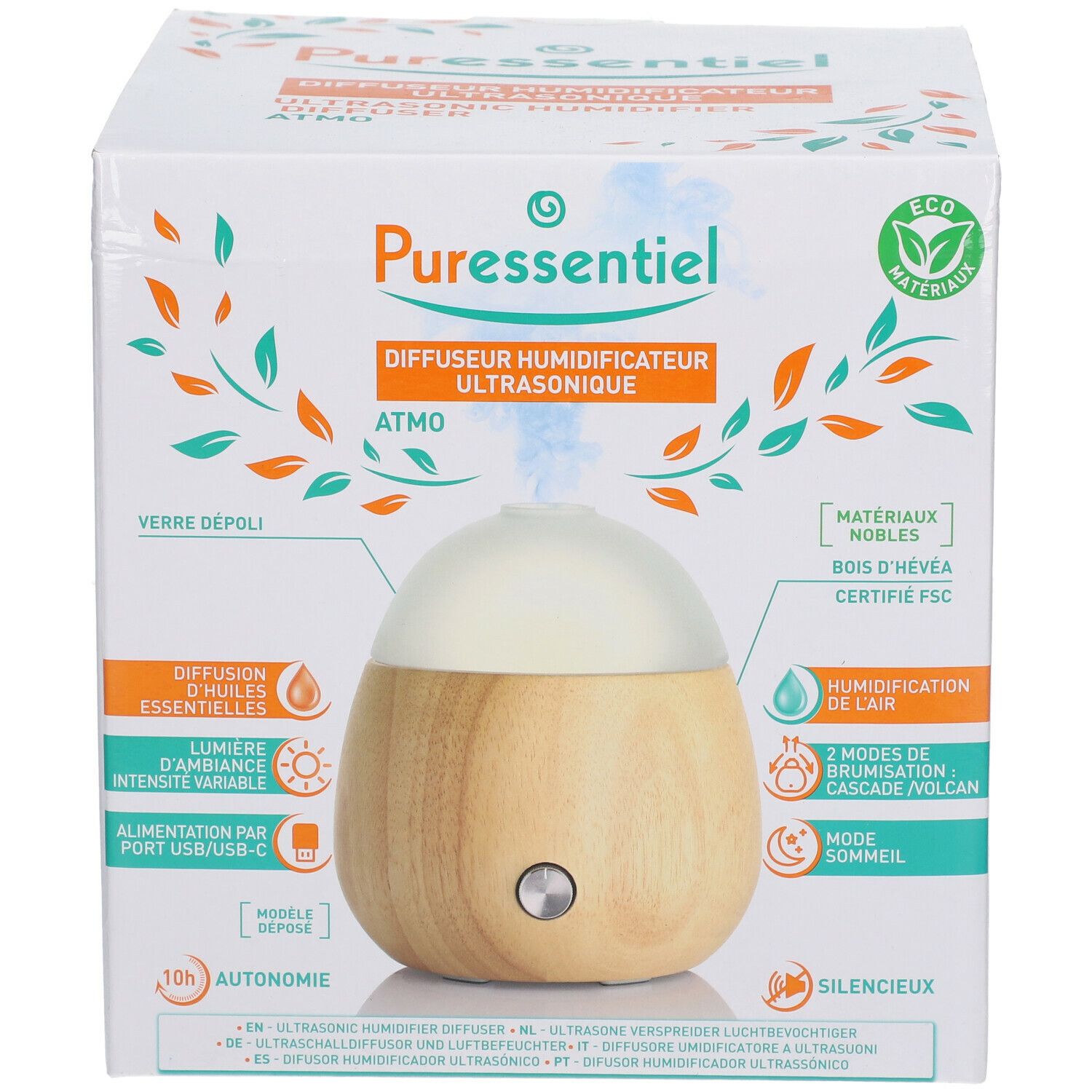 PURESSENTIEL Ultraschall-Luftbefeuchter Diffusor Atmo