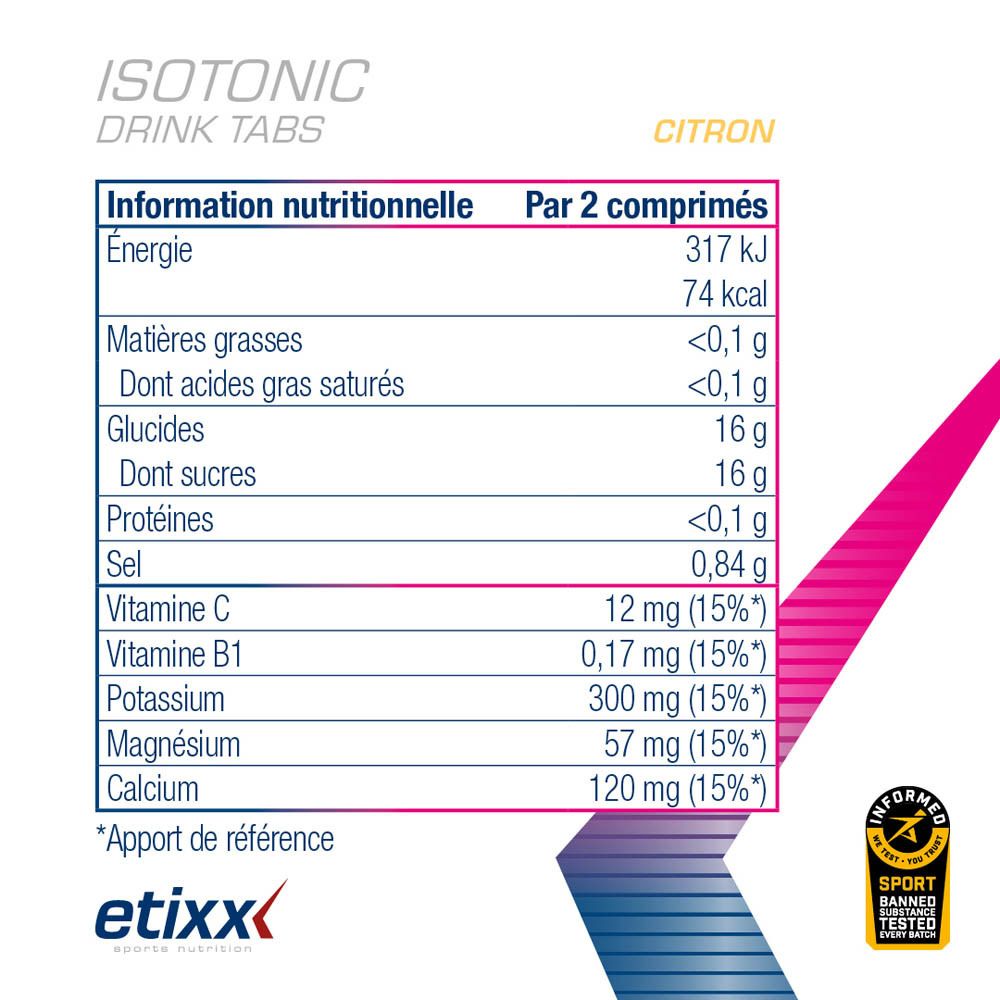 etixx ISOTONIC DRINK TABS Citron